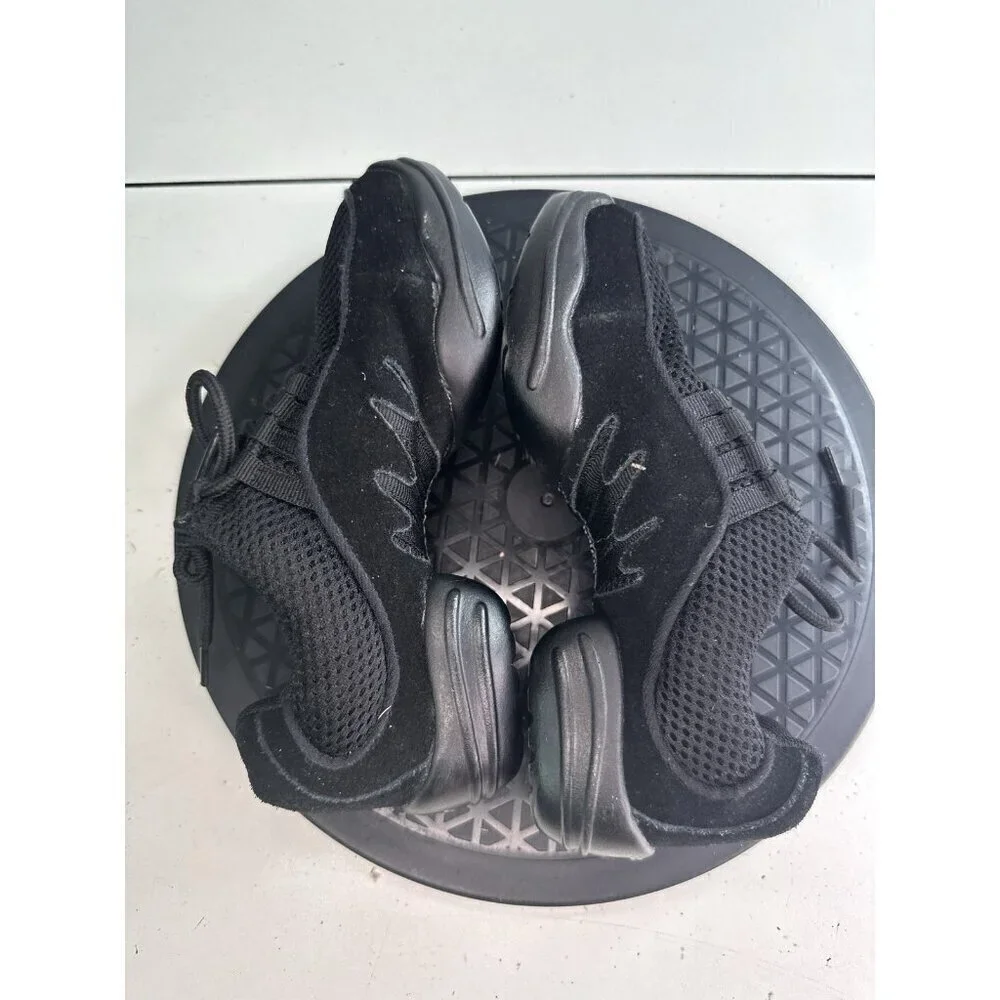 Balera B190 Black Split Sole Mesh Suede Lace Up Girls  Size 3 A M Dance Shoes